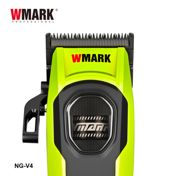 Wmark κλιπέρ μαλλιών με εξωτερικό ρότορα χωρίς ψήκτρες, 8000 RPM, λεπίδα DLC, κεφαλί λίπανσης, gradient φινίρισμα, επαγγελματικό εργαλείο κομμωτικής