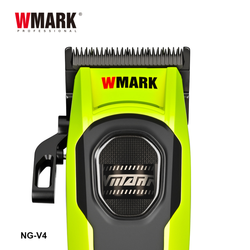 Wmark κλιπέρ μαλλιών με εξωτερικό ρότορα χωρίς ψήκτρες, 8000 RPM, λεπίδα DLC, κεφαλί λίπανσης, gradient φινίρισμα, επαγγελματικό εργαλείο κομμωτικής