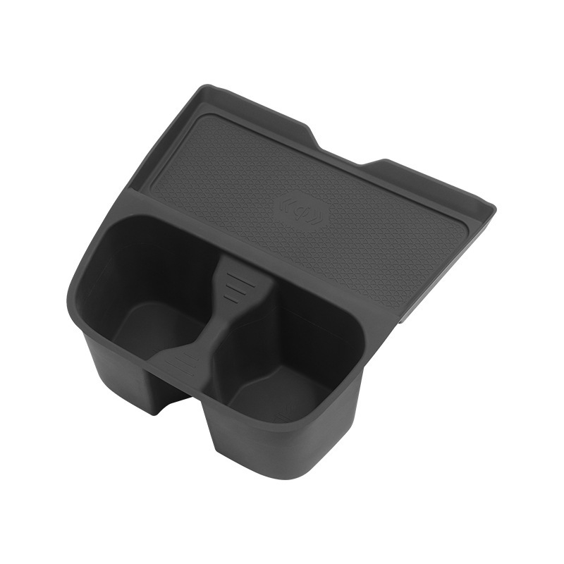 Padă din silicon pentru încărcare wireless în consola centrală MG3 (modele 2023–2025), cu suport integrat pentru pahar