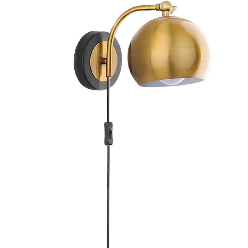 Retro američka industrijska zidna lampa za dnevni boravak, spavaću sobu i radnu sobu, 110V podesivi izvor svjetla, okretno tijelo lampe