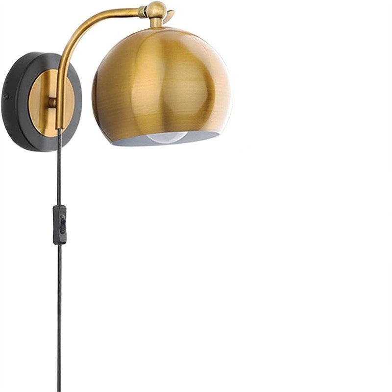 Retro američka industrijska zidna lampa za dnevni boravak, spavaću sobu i radnu sobu, 110V podesivi izvor svjetla, okretno tijelo lampe