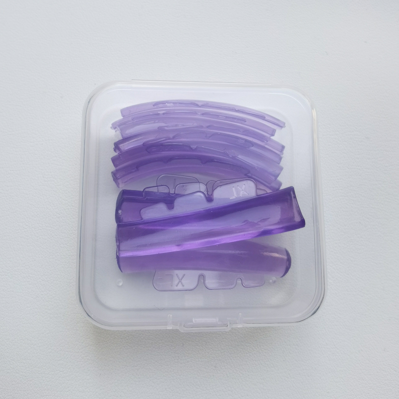 Set autoadeziv nou: 5 perechi de tampoane zimțate pentru permul de gene, tampoane din silicon cu keratină și gel