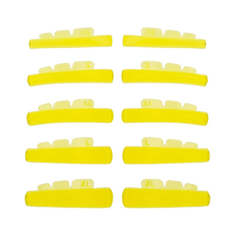 Set autoadeziv nou: 5 perechi de tampoane zimțate pentru permul de gene, tampoane din silicon cu keratină și gel