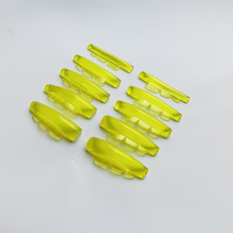 Set autoadeziv nou: 5 perechi de tampoane zimțate pentru permul de gene, tampoane din silicon cu keratină și gel