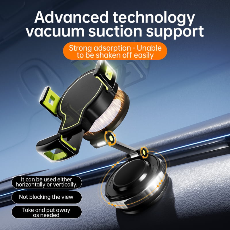Suport auto pentru telefon cu bază magnetică pe bord, rotire la 360°, potrivire universală pentru navigație