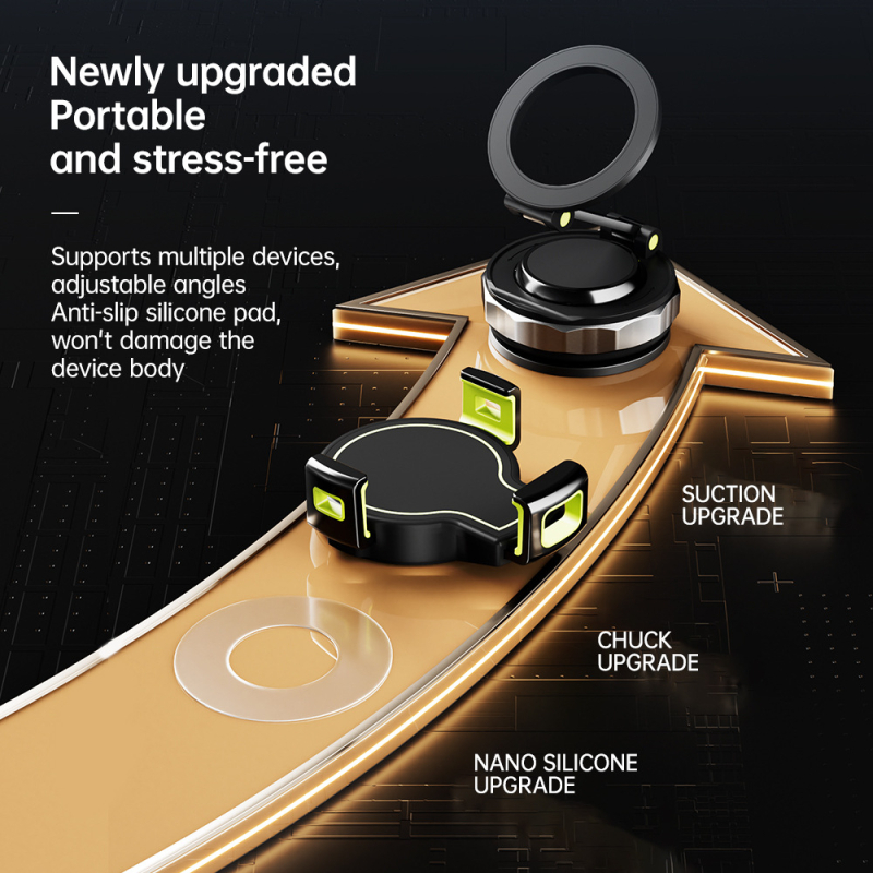 Suport auto pentru telefon cu bază magnetică pe bord, rotire la 360°, potrivire universală pentru navigație
