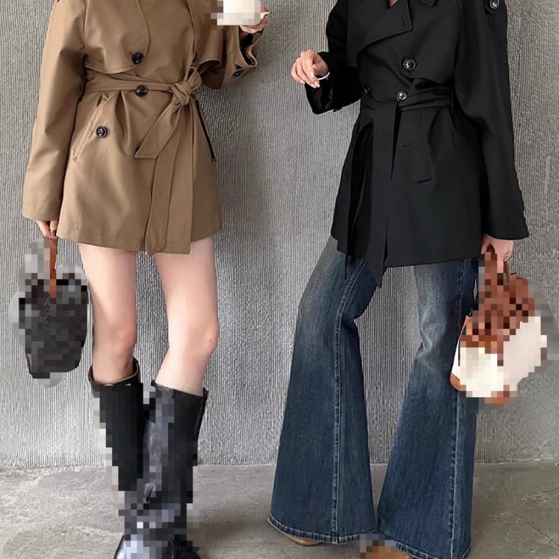 Jachetă scurtă anti-vânt pentru femei, cu rever și talie accentuată, uni alb sau negru, material poliester-viscose, toamna 2025, stil elegant pentru oraș