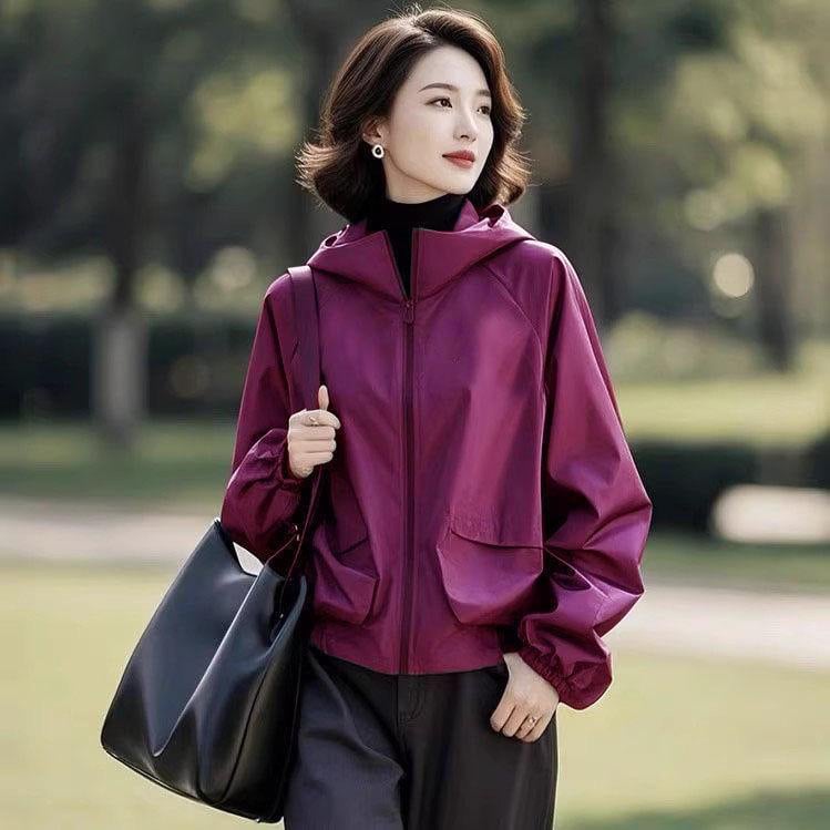 Geacă scurtă pentru femei de talie mică, noul model toamna 2025, stil casual coreean, croială slim, lejeră, mâneci lungi