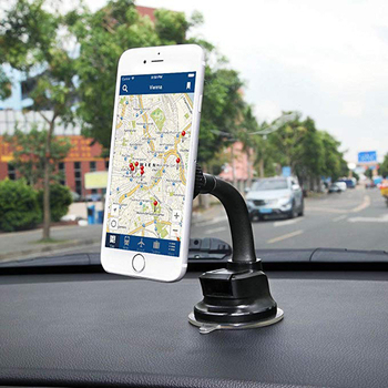 Auto držač za telefon s magnetskim držalom, 360° rotacija, duga fleksibilna cijev, usisna čašica za ploču i vjetrobransko staklo, snažan magnet