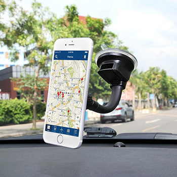 Auto držač za telefon s magnetskim držalom, 360° rotacija, duga fleksibilna cijev, usisna čašica za ploču i vjetrobransko staklo, snažan magnet