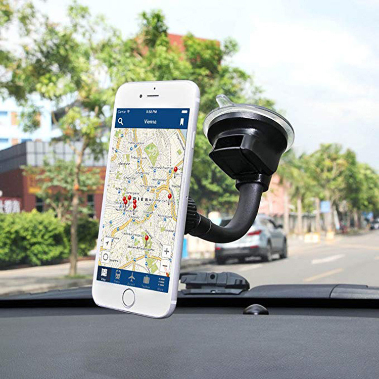 Auto držač za telefon s magnetskim držalom, 360° rotacija, duga fleksibilna cijev, usisna čašica za ploču i vjetrobransko staklo, snažan magnet
