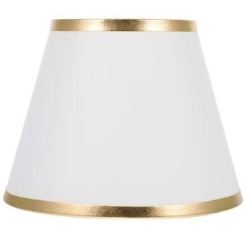Tekstilni abažur s klipom, kupolastog oblika, crno izvana, zlat iznutra, za lustere i stolne lampe