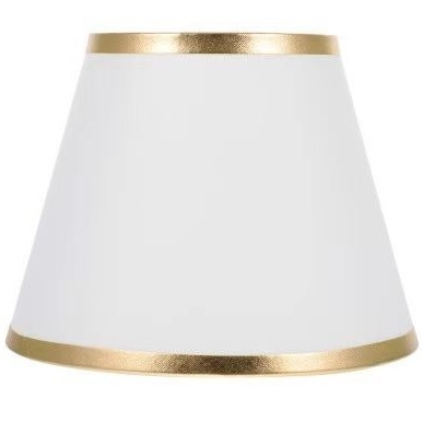 Tekstilni abažur s klipom, kupolastog oblika, crno izvana, zlat iznutra, za lustere i stolne lampe