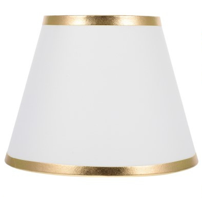 Tekstilni abažur s klipom, kupolastog oblika, crno izvana, zlat iznutra, za lustere i stolne lampe