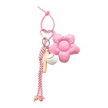 Pandantiv nou creativ din sfoară împletită, piele Dopamine, pandantiv cu floare de cinci petale și pandantiv baseball – accesorii la modă pentru genți