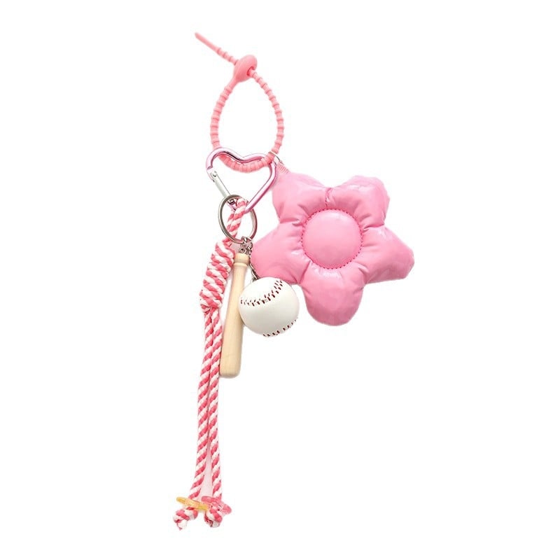 Pandantiv nou creativ din sfoară împletită, piele Dopamine, pandantiv cu floare de cinci petale și pandantiv baseball – accesorii la modă pentru genți