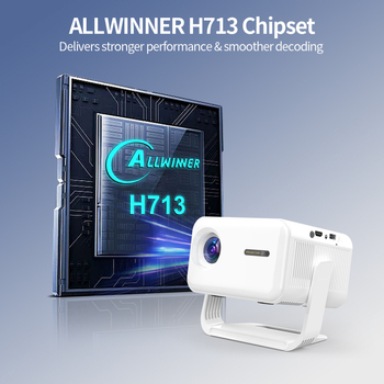 Hordozható 4K Android projektor hálószoba és nappali számára – kompakt otthoni mozi, HDMI, Bluetooth távirányító, beltéri használat