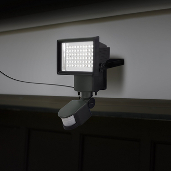 Lampa de perete solară cu 100 LED, senzor de mișcare, iluminat exterior stil vilă