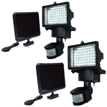 Lampa de perete solară cu 100 LED, senzor de mișcare, iluminat exterior stil vilă