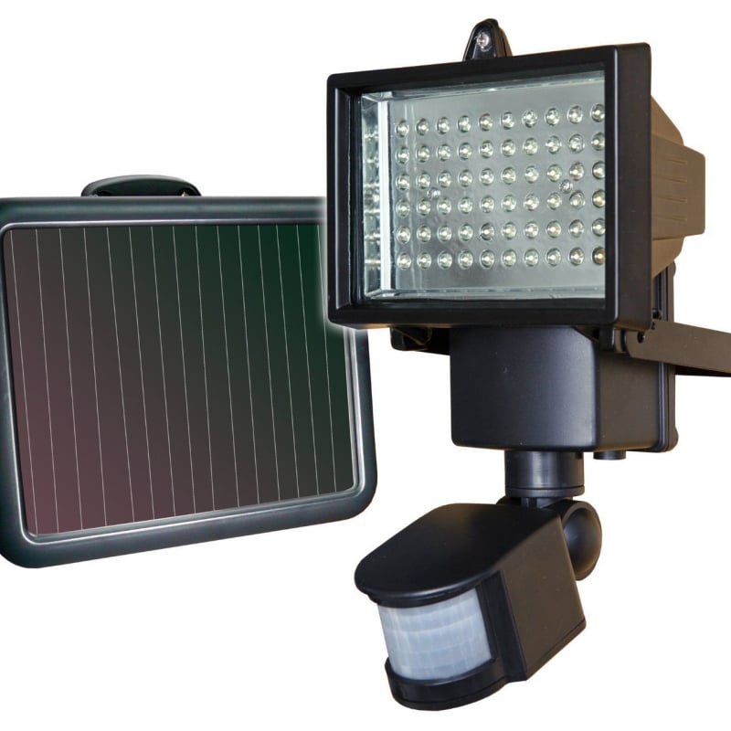 Lampa de perete solară cu 100 LED, senzor de mișcare, iluminat exterior stil vilă