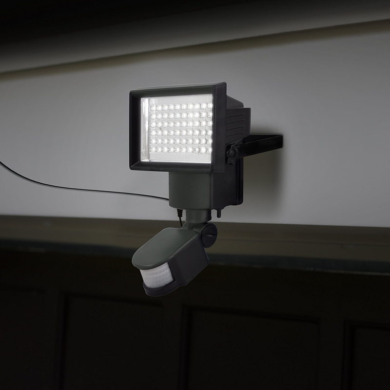 Lampa de perete solară cu 100 LED, senzor de mișcare, iluminat exterior stil vilă