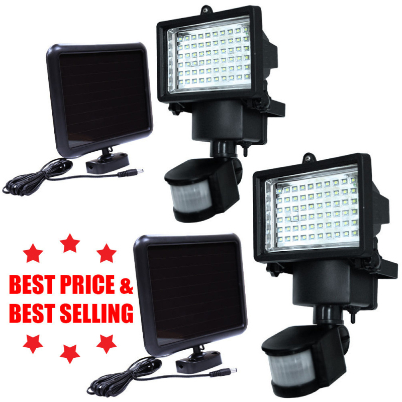 Lampa de perete solară cu 100 LED, senzor de mișcare, iluminat exterior stil vilă