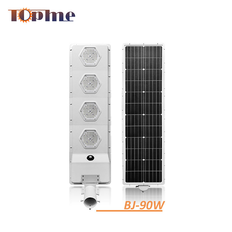 50W соларна LED улична лампа с LED модул, водоустойчива, за стълб 5–6 м, пътно осветление