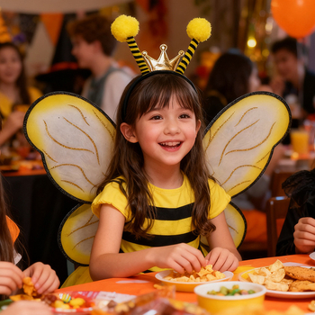 Cosplay set s krilima pčele i trakom za glavu, trodijelni set za Halloween party