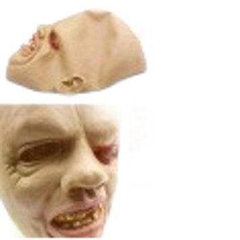 Halloween-maszk sminkhez és jelmezekhez, egy szemű sárga hajú szellemmaszk, latex fejfedő cosplay partira