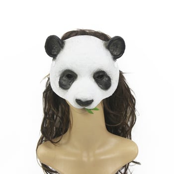 Panda maska za Halloween i cosplay — PU životinjska maska, rekvizit za karneval