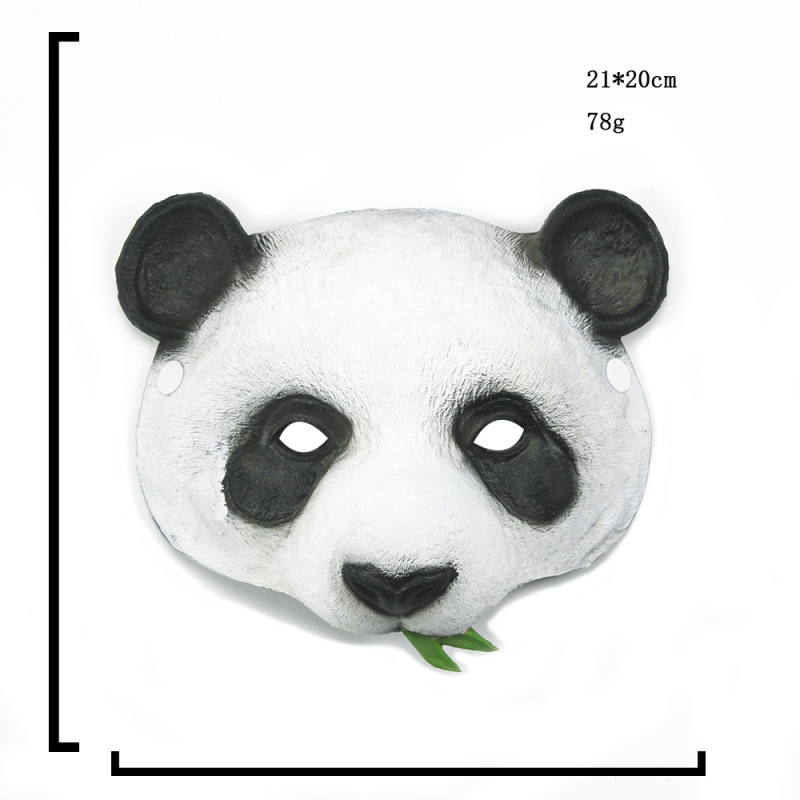 Panda maska za Halloween i cosplay — PU životinjska maska, rekvizit za karneval