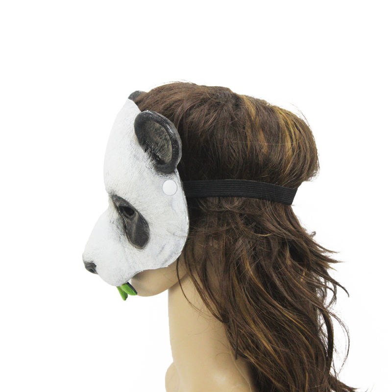 Panda maska za Halloween i cosplay — PU životinjska maska, rekvizit za karneval