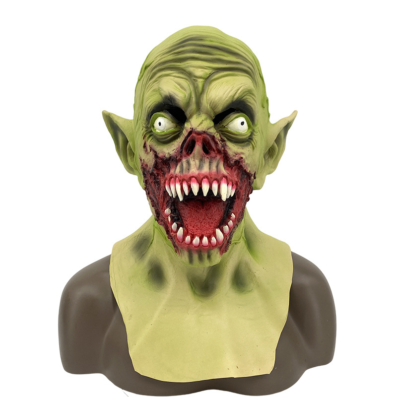 Latex vámpírmaszk – Halloween horror kellék, démon-zombi maszk