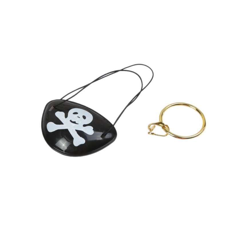 Cosplay rekvizite za Halloween: piratski naušnici, piratski turban i piratska maska za oči