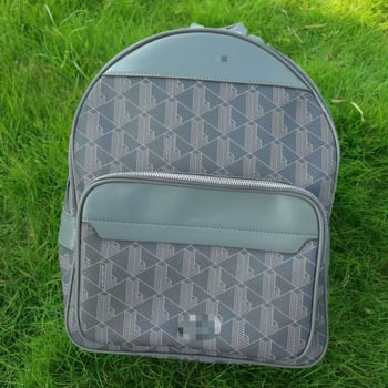 Rucsac unisex cu model în carouri și dungi geometrice, material PU, impermeabil, cu capacitate mare, pentru laptop de 15 inci