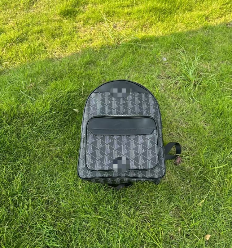 Rucsac unisex cu model în carouri și dungi geometrice, material PU, impermeabil, cu capacitate mare, pentru laptop de 15 inci