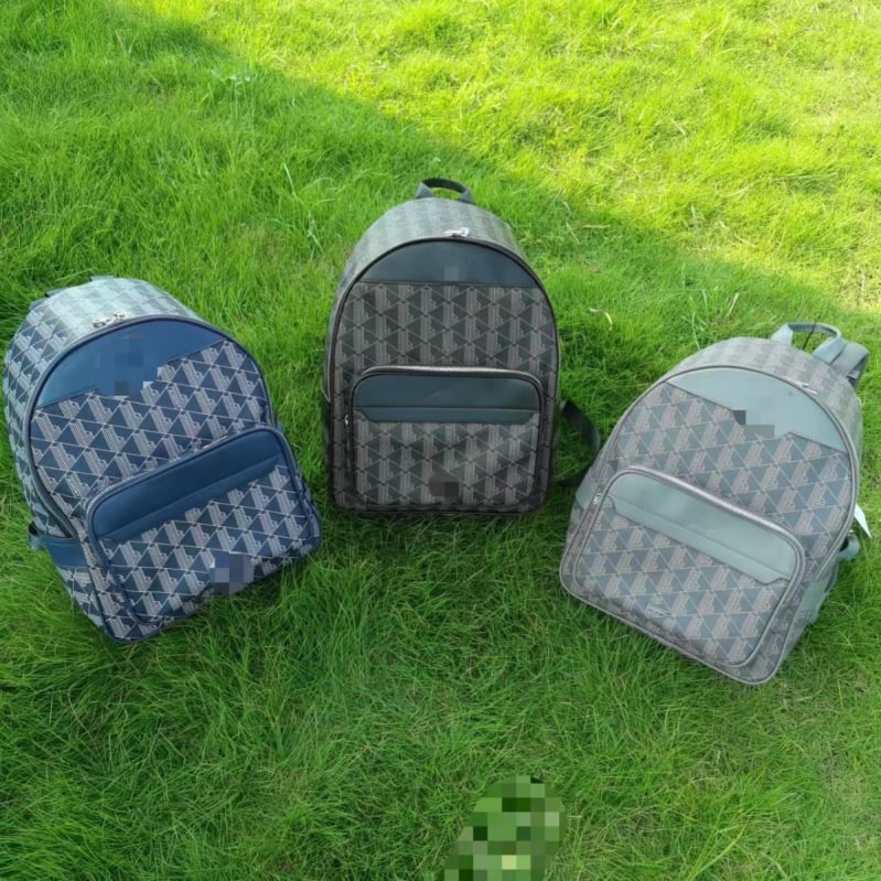 Rucsac unisex cu model în carouri și dungi geometrice, material PU, impermeabil, cu capacitate mare, pentru laptop de 15 inci