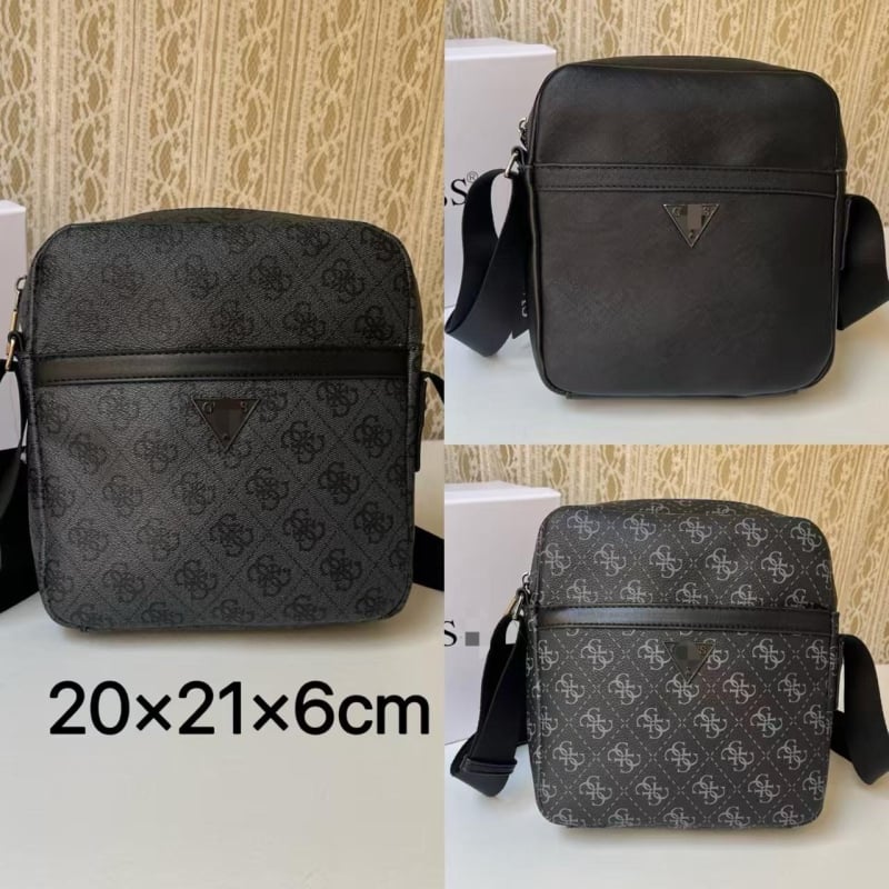 Férfi crossbody táska nyomtatott mintával, nagy kapacitású, mindennapi–üzleti stílusú, PU bőr, 8 hüvelykes laptophoz