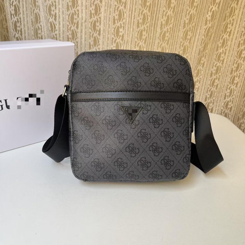 Férfi crossbody táska nyomtatott mintával, nagy kapacitású, mindennapi–üzleti stílusú, PU bőr, 8 hüvelykes laptophoz