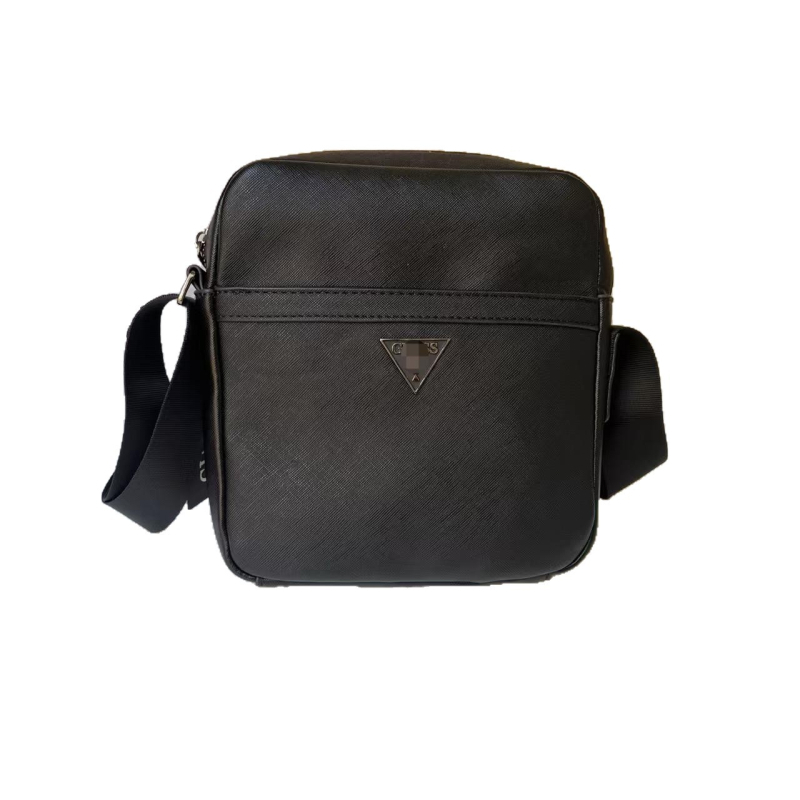 Férfi crossbody táska nyomtatott mintával, nagy kapacitású, mindennapi–üzleti stílusú, PU bőr, 8 hüvelykes laptophoz