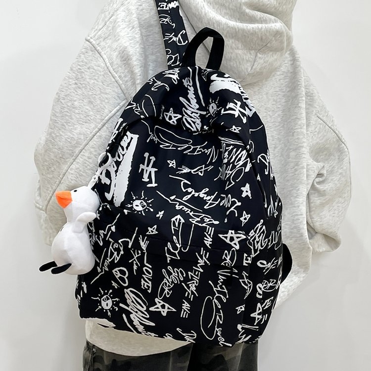 Rucsac graffiti în stil coreean Harajuku Ulzzang, Mori stil, pentru elevi de liceu