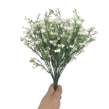 Umjetni buket gypsophila s plastičnim zelenilom, svadbena i kućna dekoracija