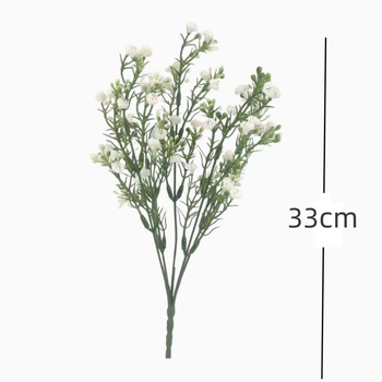 Umjetni buket gypsophila s plastičnim zelenilom, svadbena i kućna dekoracija