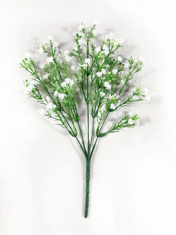 Umjetni buket gypsophila s plastičnim zelenilom, svadbena i kućna dekoracija
