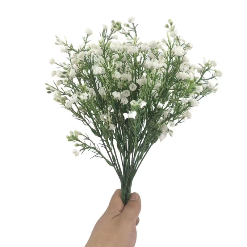 Umjetni buket gypsophila s plastičnim zelenilom, svadbena i kućna dekoracija