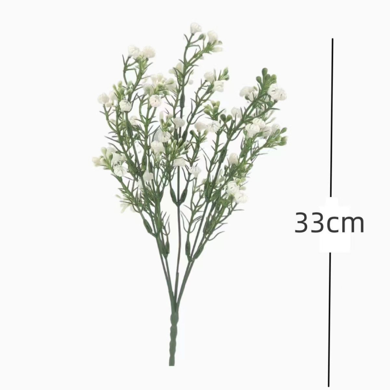 Umjetni buket gypsophila s plastičnim zelenilom, svadbena i kućna dekoracija