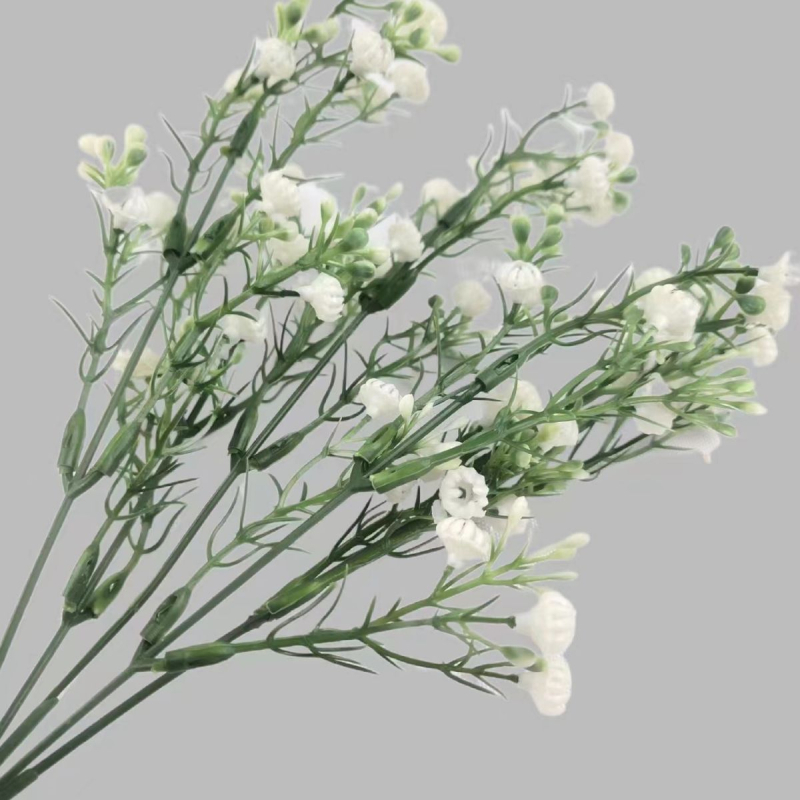 Umjetni buket gypsophila s plastičnim zelenilom, svadbena i kućna dekoracija