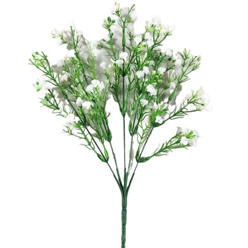 Umjetni buket gypsophila s plastičnim zelenilom, svadbena i kućna dekoracija