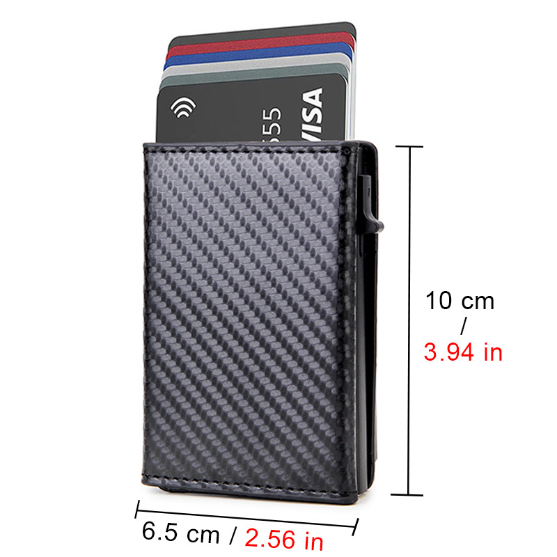 Portofel AirTag din fibră de carbon, suport magnetic pentru carduri, RFID, pentru bărbați, cu mai multe compartimente
