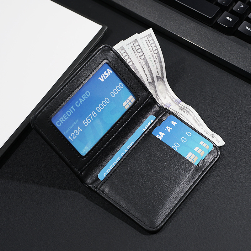 Suport pentru carduri cu model fibră de carbon, cu mai multe compartimente pentru carduri, design vertical, portofel pentru bărbați cu clips pentru bancnote